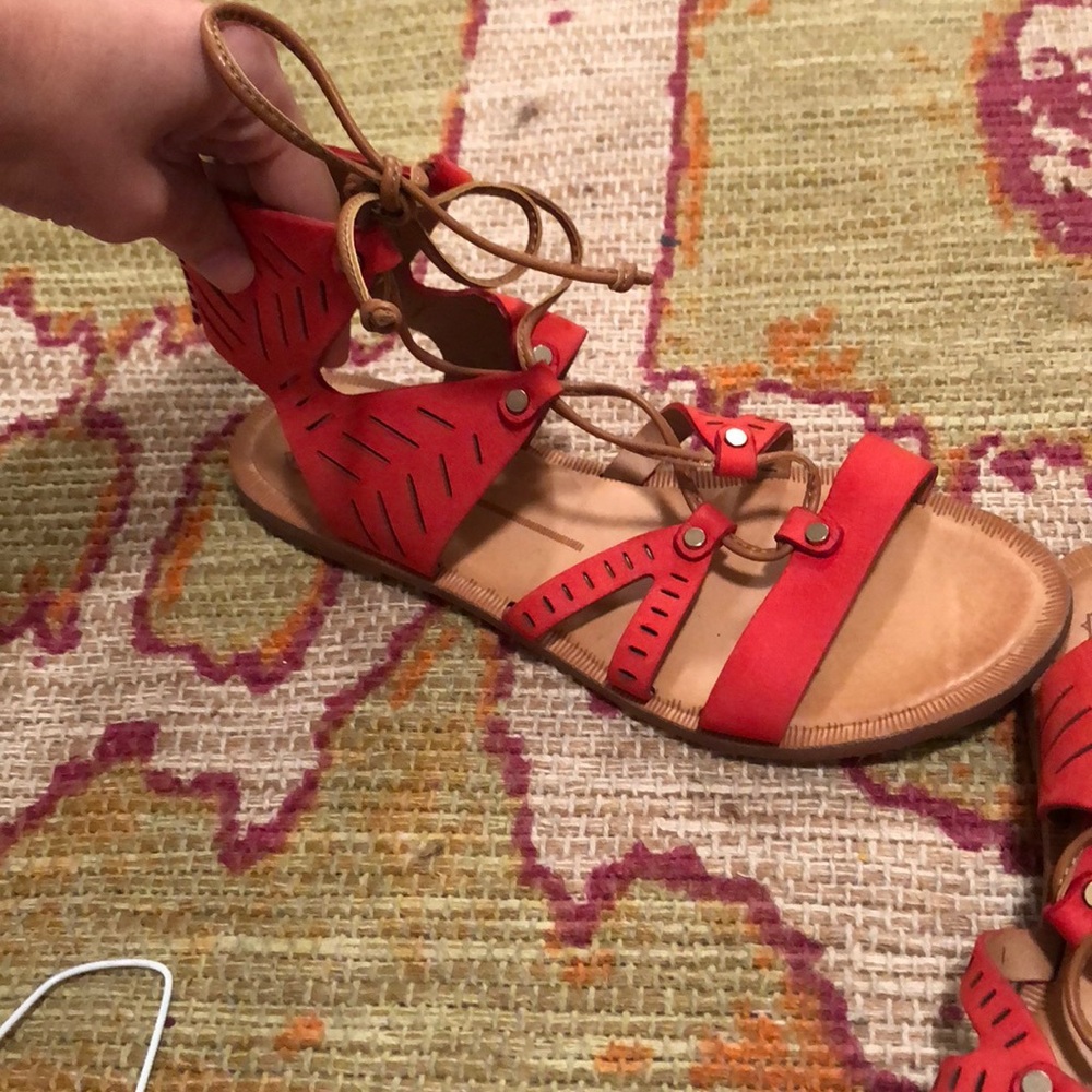 Red dolce vita sandals